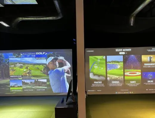 Golf simulator bay at The Back Nine Golf | St George, UT - Red Cliffs in St. George