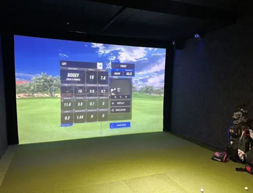 Golf simulator bay at The Back Nine Golf | York, PA in York