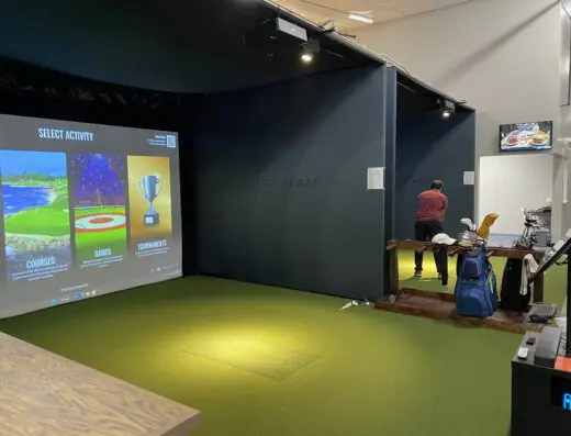 Inside Elevated Tee Box - indoor golf in Edmond, OK