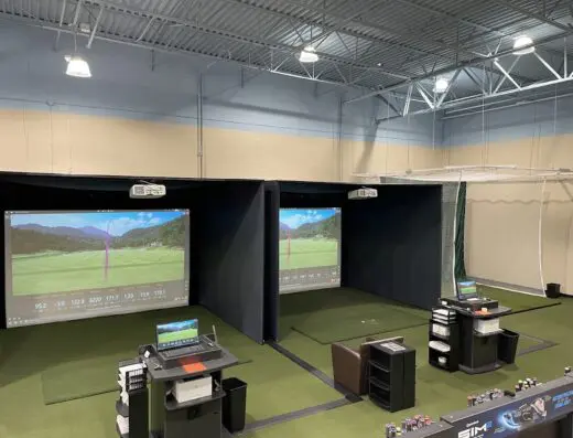 Inside Golf Galaxy Clearwater - indoor golf simulator venue