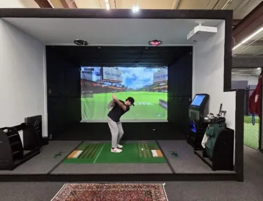 Inside Hillside Athletics Indoor Golf - indoor golf in Bangor, ME