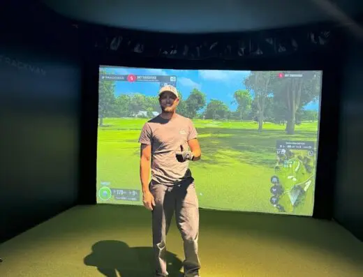 Inside Launch Pad Golf Club - indoor golf in Rockledge, FL