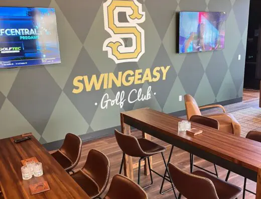 Inside Swingeasy Golf Club Baton Rouge - indoor golf simulator venue