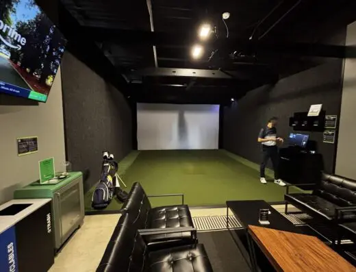 Inside The Back Nine Golf Raleigh, NC - indoor golf simulator venue