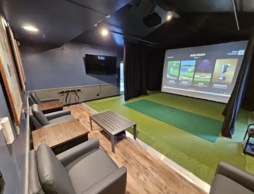 The Bunker Indoor Golf Simulator at Skokie Sports Park