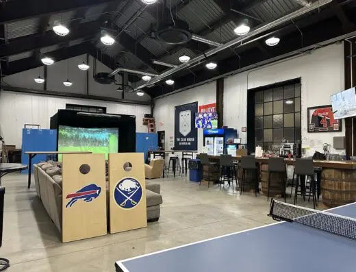 Inside The Club House at Seneca One - Golf Simulator & Event Space - indoor golf in Buffalo, NY