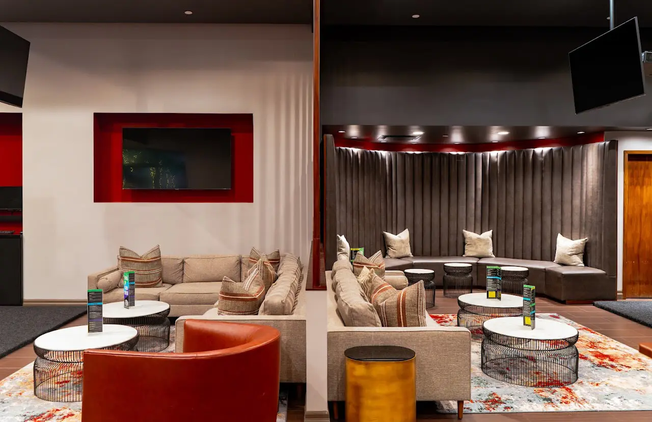 Topgolf Swing Suite bay at the Hilton Anatole in Dallas, Texas