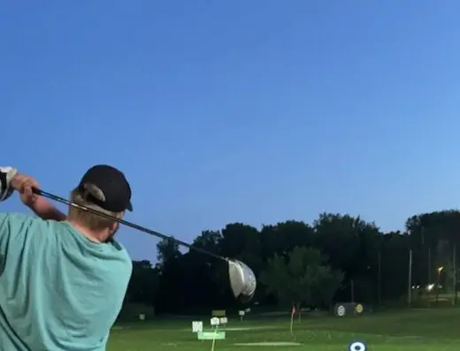 Range bay golfer at Vitense Golfland in Madison, WI