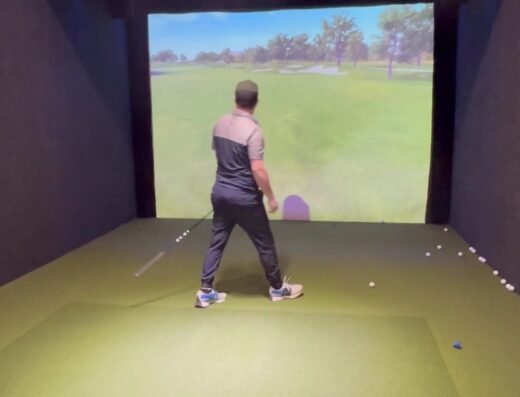 Golf simulator bay at The Back Nine Golf | Five Towns, NY in Lawrence