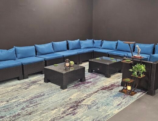 Sectional couch lounge at 3 Putt Golf Club in Goldsboro, NC