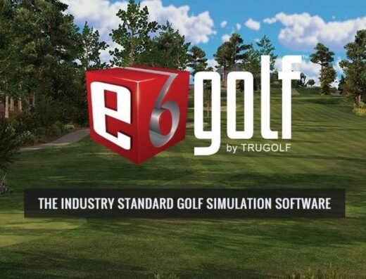 Single sim bay with a golfer at address at Golf Simulator at Fit Physique in New Lothrop, MI