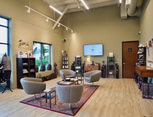 Lounge seating at Urban Golf Performance Costa Mesa in Costa Mesa, CA