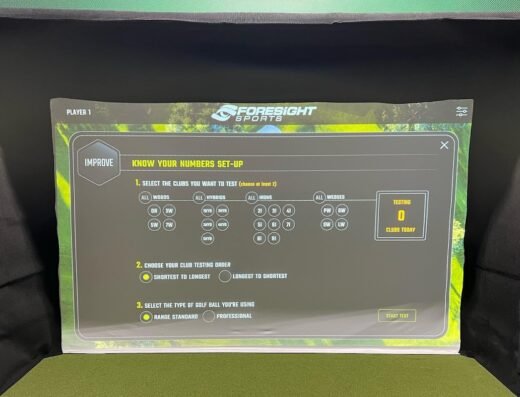 Simulator screen at Virtual Fairways in Pickerington, OH
