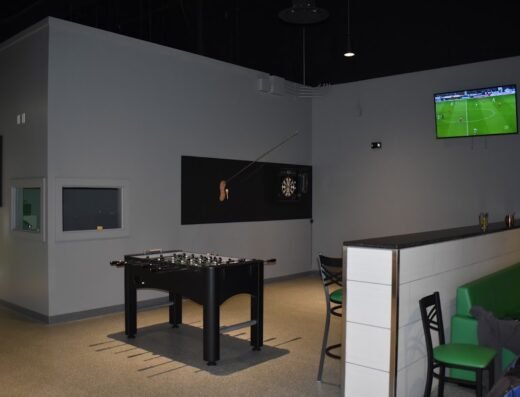 Lounge area at X-Golf Holland in Holland, MI