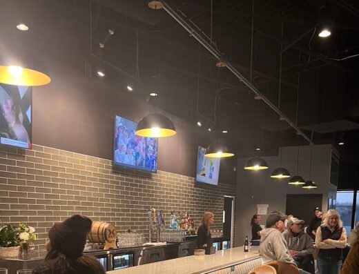 Bar and lounge at X-Golf Rochester in Rochester, MN